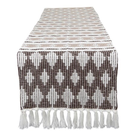 Fastfood 72 in. Colby Southwest Dark Brown & Stone Table Runner FA1533892